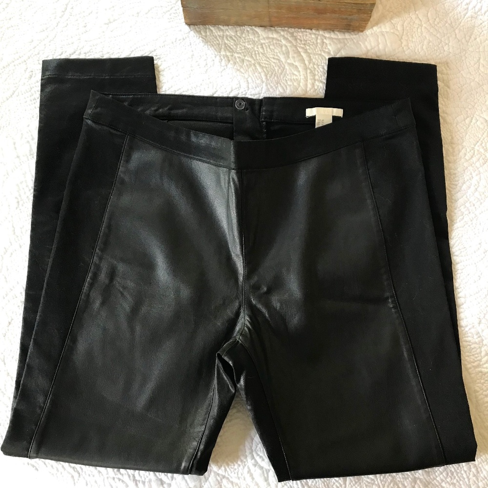 H&M SIGNATURE COLLECTION Leather look pant NEW 14